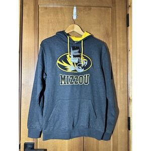 Colosseum Mizzou Missouri Tigers Hoodie Gray Yellow Pullover NCAA Mens Small NWT